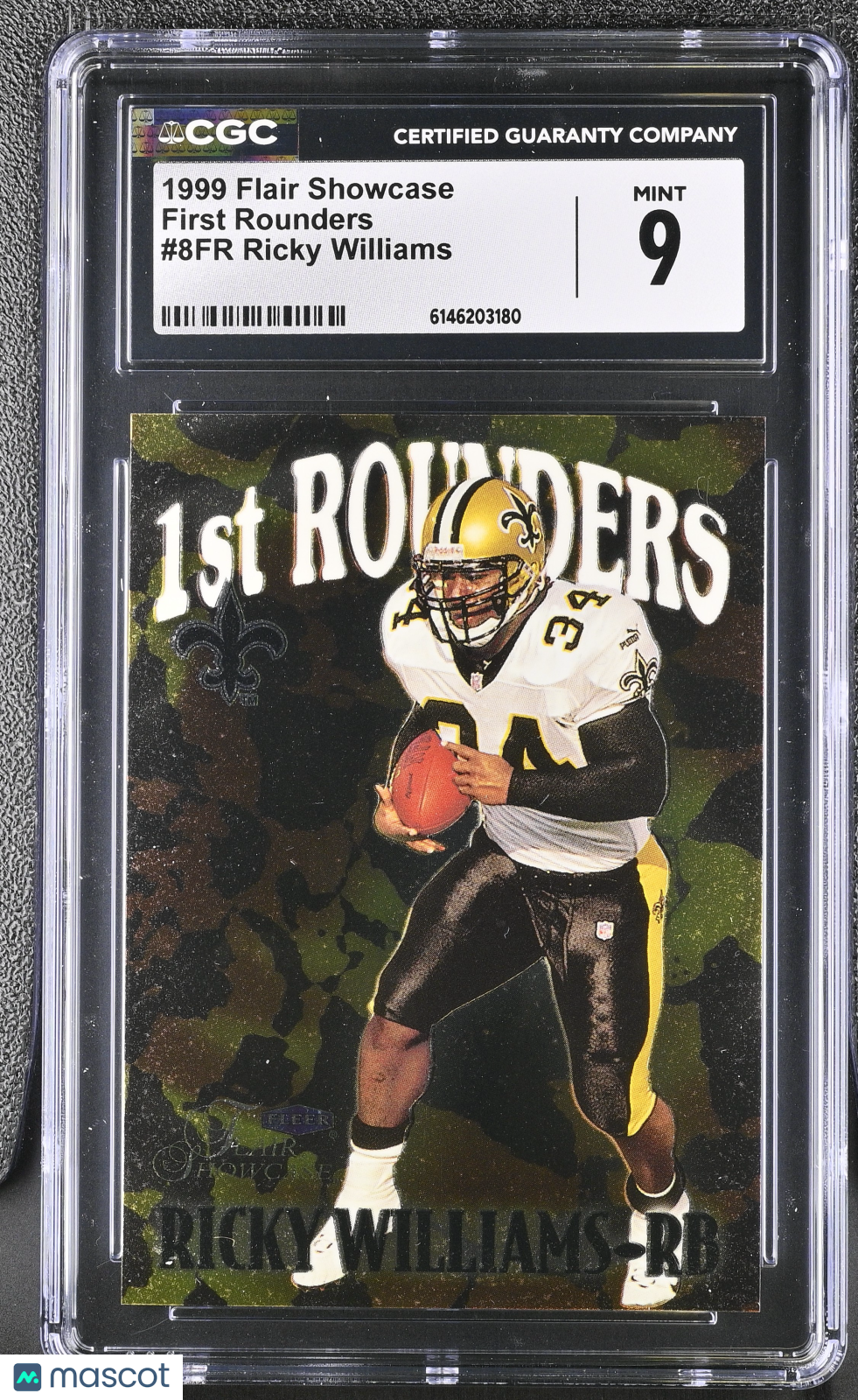 1999 Flair Showcase Ricky Williams First Rounders #8FR CGC 9 New Orleans Saints