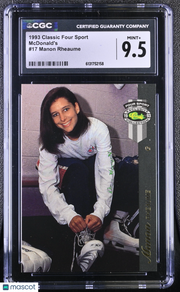 1993 Classic Four Sport Manon Rhéaume Rookie McDonald's #17 CGC 9.5