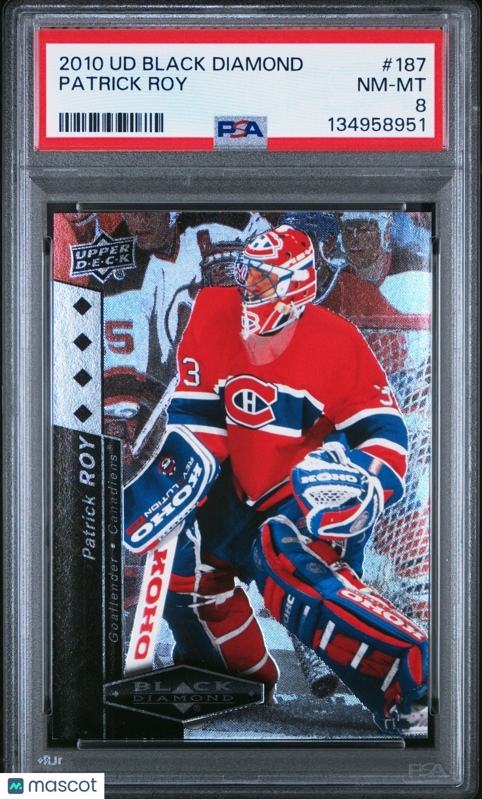 2010 Upper Deck Black Diamond Patrick Roy #187 PSA 8