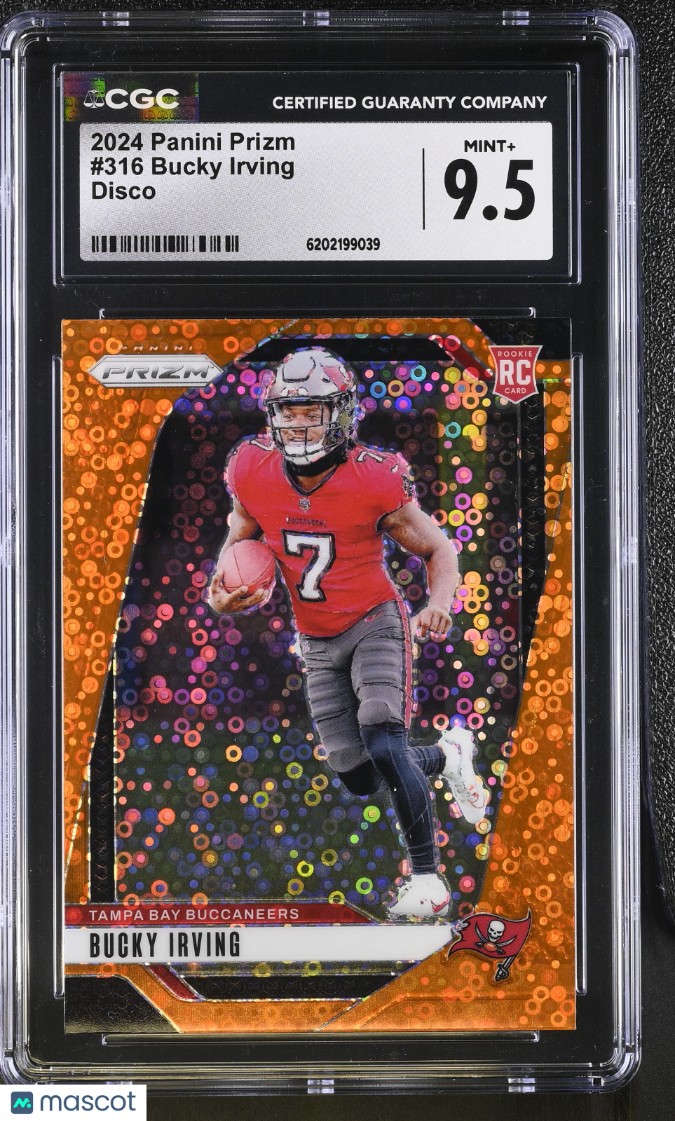2024 Panini Prizm Bucky Irving Disco Rookie #316 CGC 9.5 Tampa Bay Buccaneers