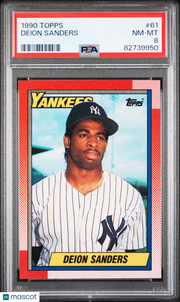 1990 Topps Deion Sanders #61 PSA 8 New York Yankees