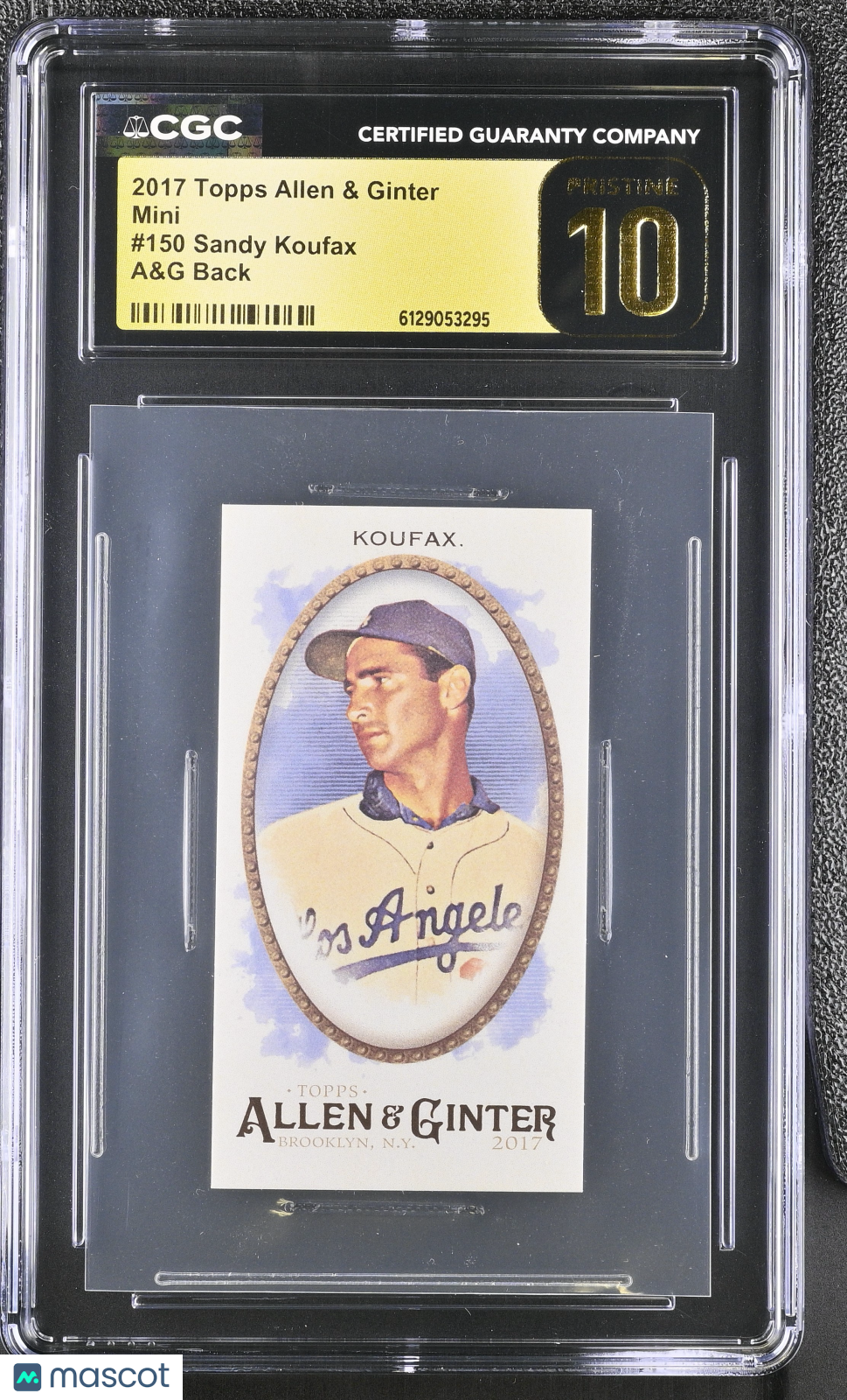 2017 Topps Allen & Ginter Sandy Koufax A&G Back Mini 150 CGC 10 Pristine Dodgers