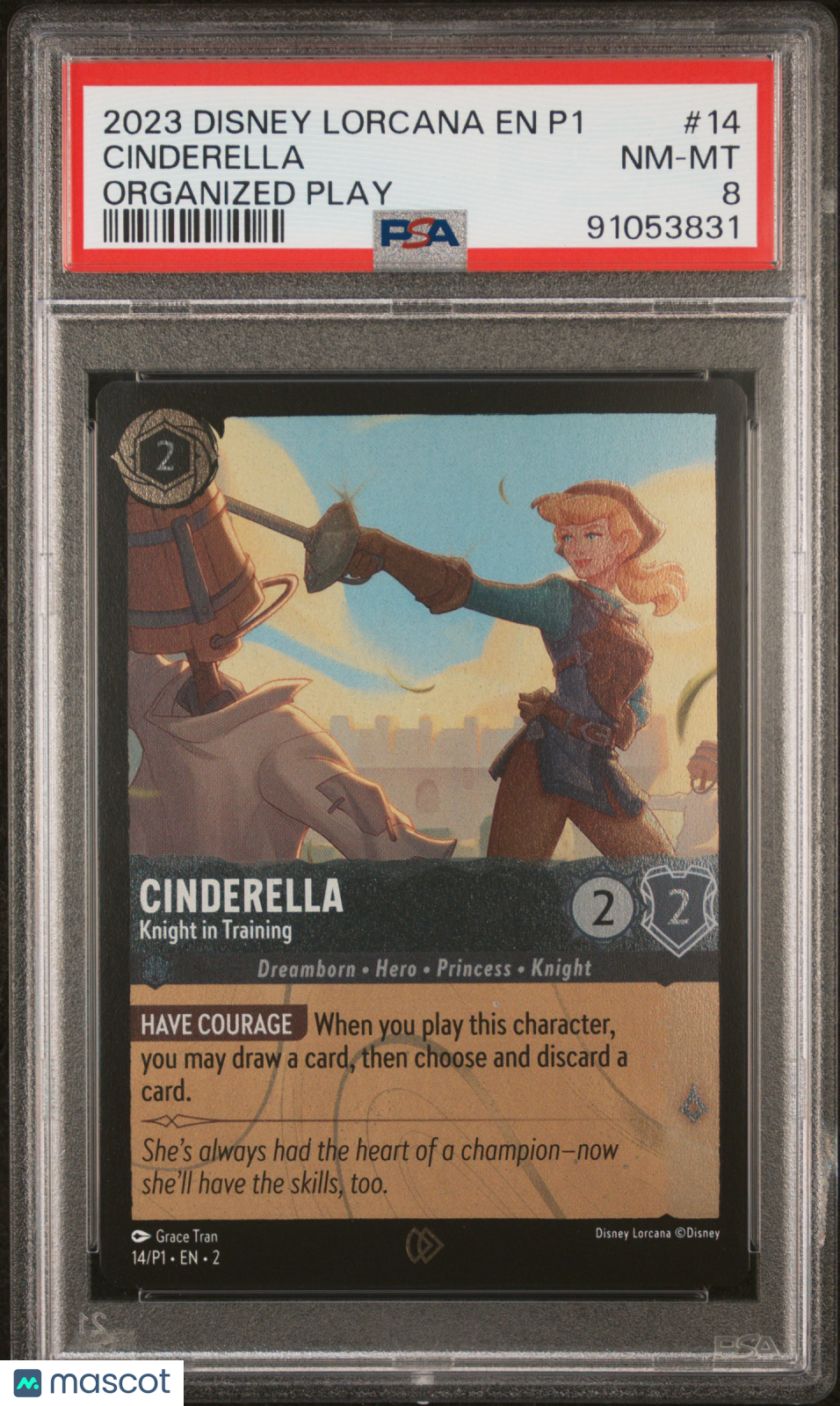 2023 Disney Lorcana EN P1-Promo Cinderella Organized Play PSA 8 #14