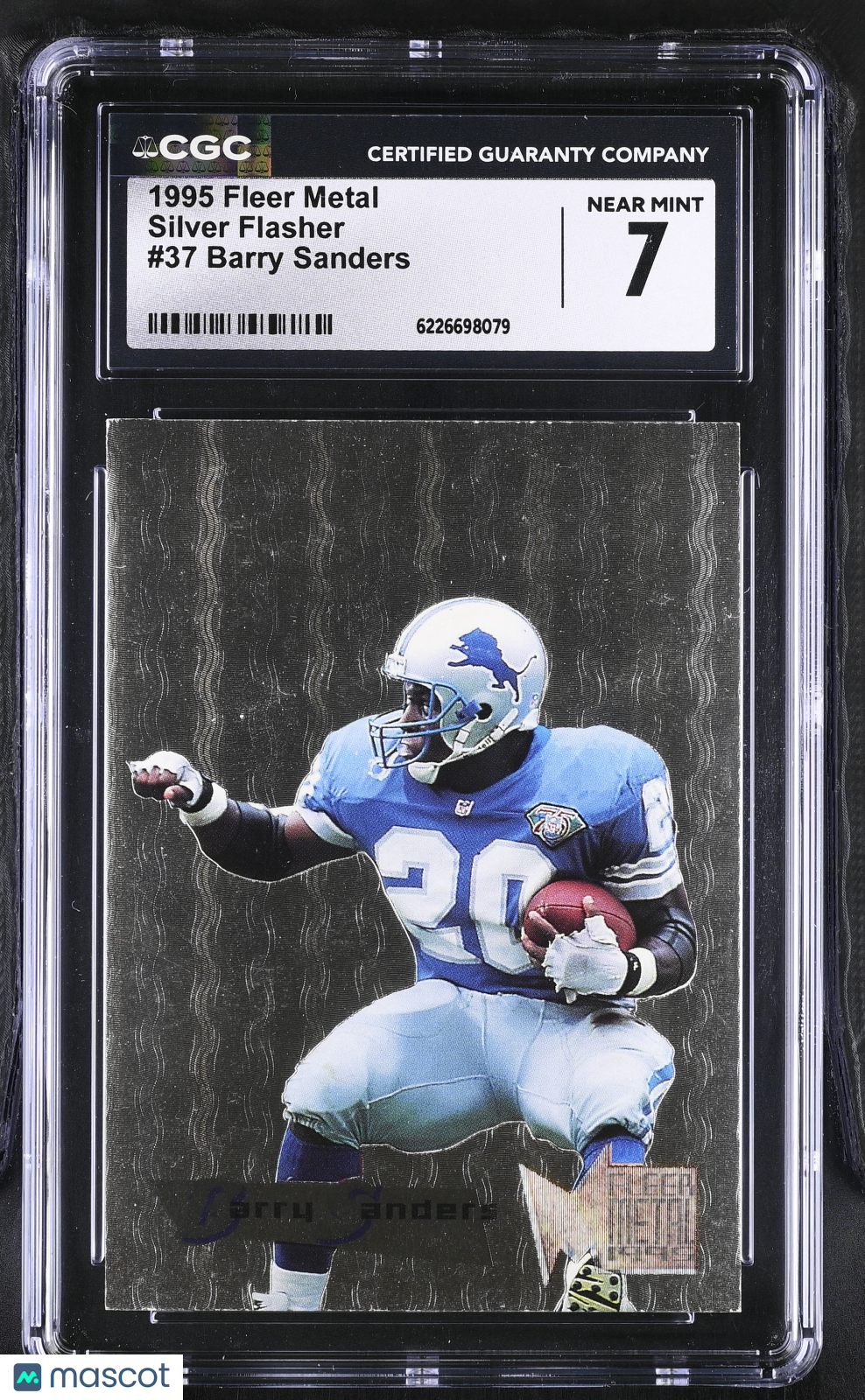 1995 Fleer Metal Barry Sanders Silver Flasher #37 CGC 7 Detroit Cubs
