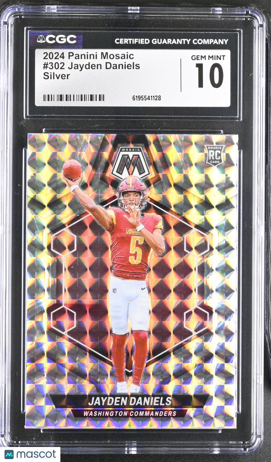 2024 Panini Mosaic Jayden Daniels Silver Rookie #302 CGC 10 Commanders