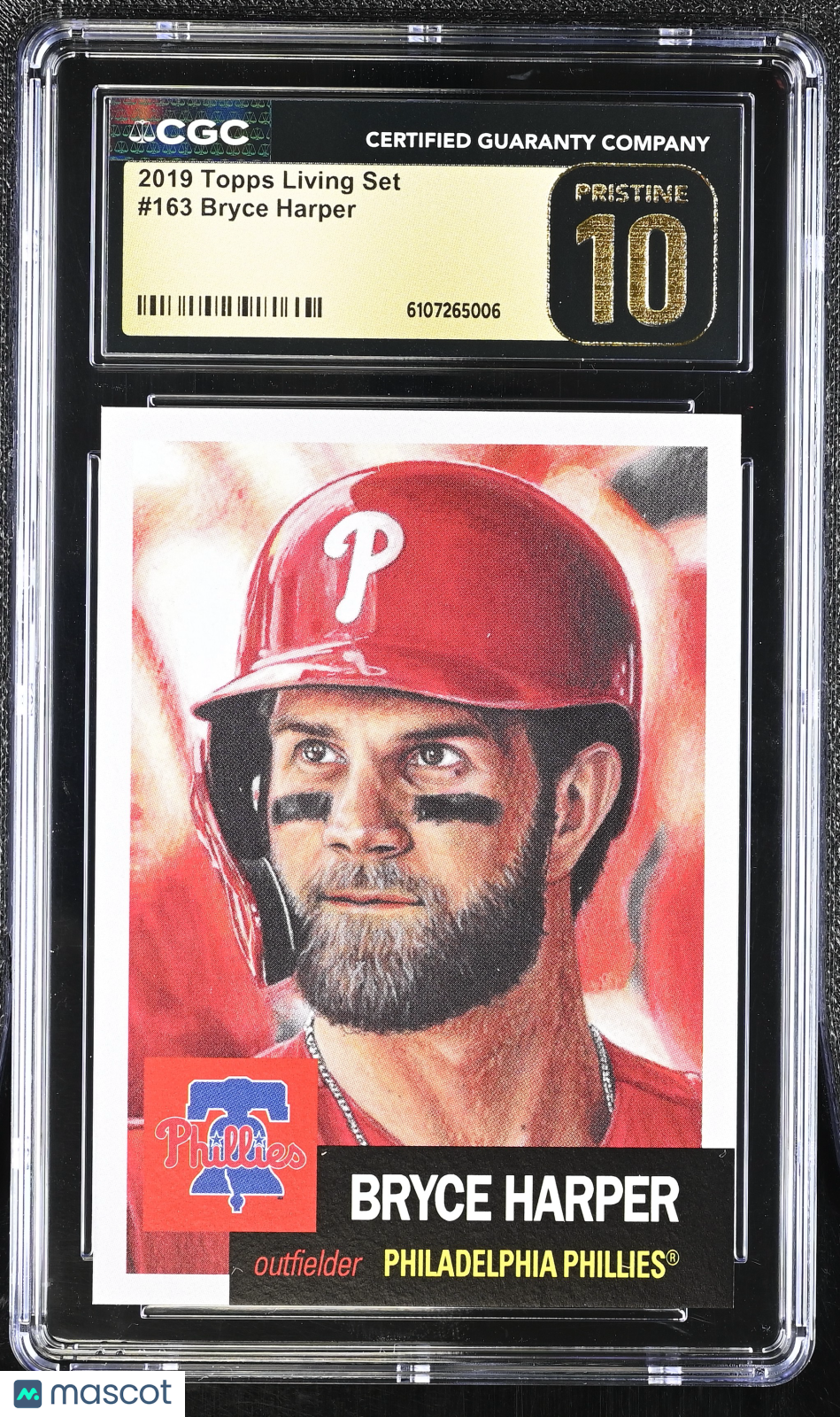 2019 Topps Living Set Bryce Harper #163 CGC 10 Pristine Philadelphia Phillies