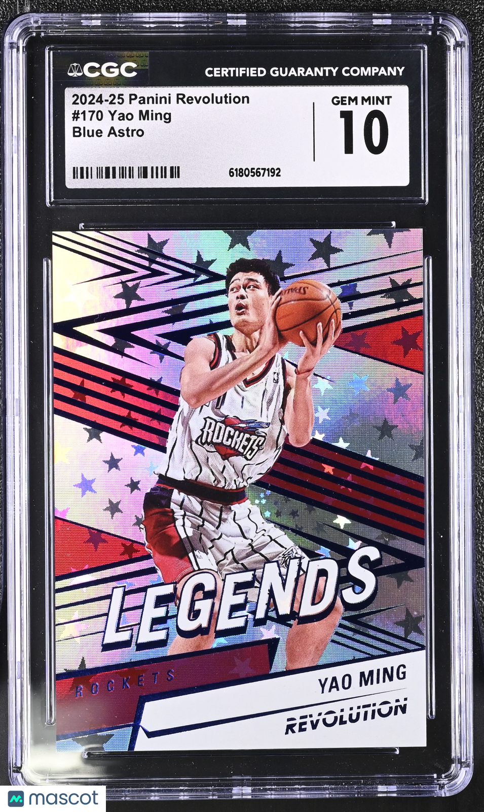 2024-25 Panini Revolution Yao Ming Blue Astro /99 #170 CGC 10 Houston Rockets