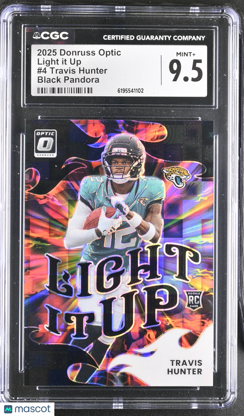 2025 Donruss Optic Travis Hunter Black Pandora /149 Rookie Light it Up CGC 9.5