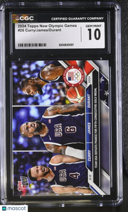 2024 Topps Now Olympic Games Kevin Durant LeBron James Stephen Curry #26 CGC 10