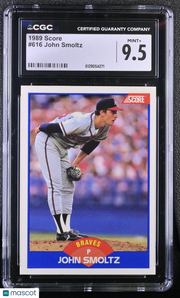 1989 Score John Smoltz Rookie #616 CGC 9.5 Atlanta Braves