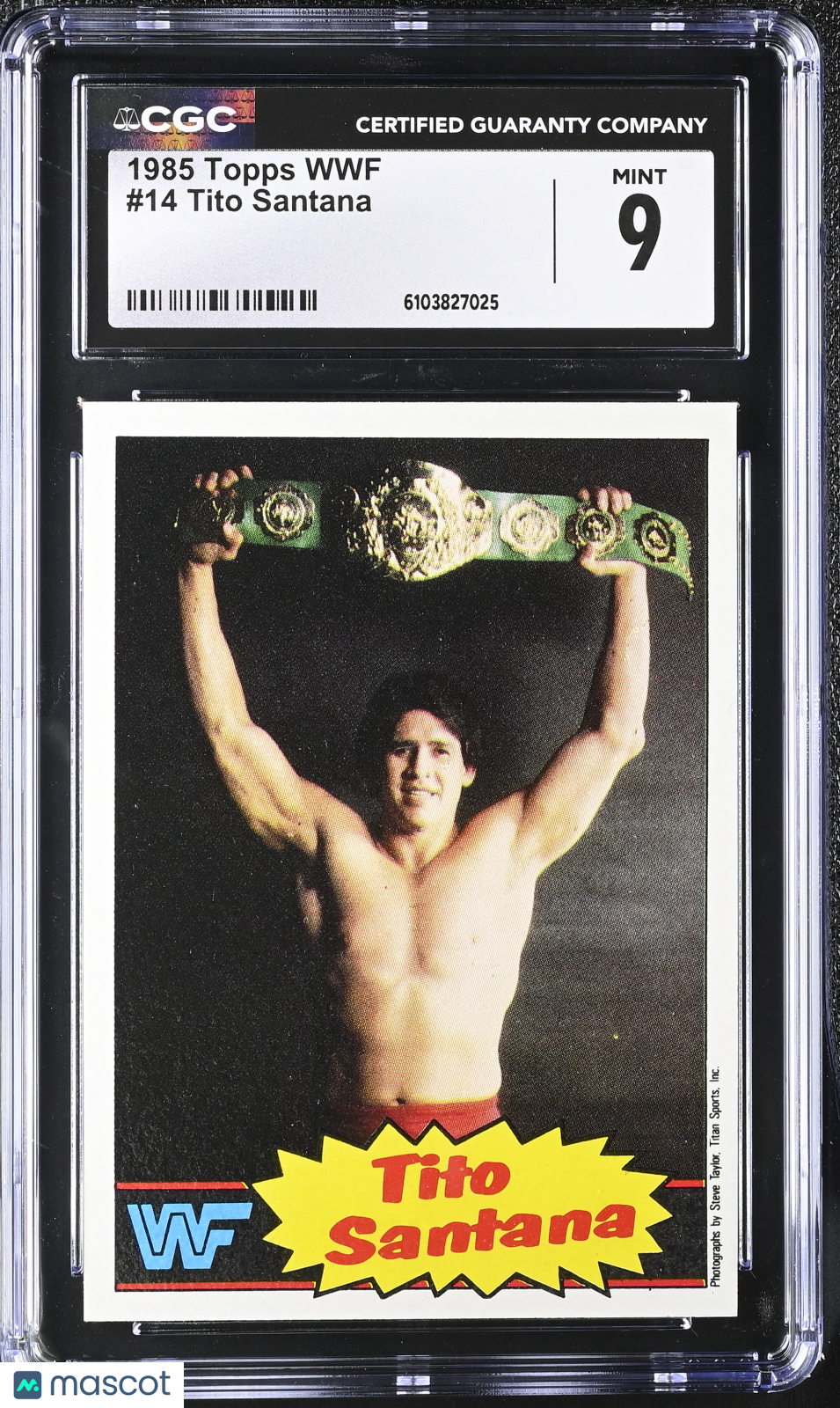 1985 Topps WWF Tito Santana #14 CGC 9
