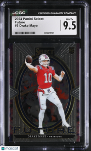 2024 Panini Select Drake Maye Rookie Future #5 CGC 9.5 New England Patriots