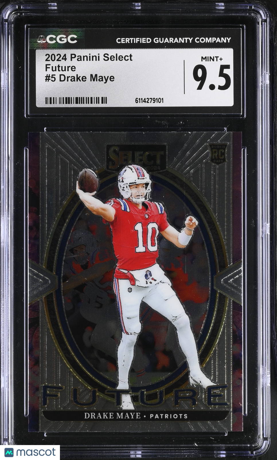 2024 Panini Select Drake Maye Rookie Future #5 CGC 9.5 New England Patriots