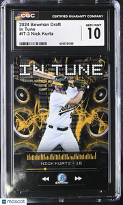 2024 Bowman Draft Nick Kurtz Rookie In Tune #IT-3 CGC 10 Oakland Athletics