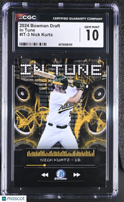 2024 Bowman Draft Nick Kurtz Rookie In Tune #IT-3 CGC 10 Oakland Athletics