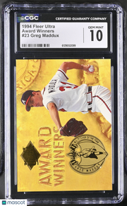 1994 Fleer Ultra Greg Maddux Award Winners #23 CGC 10 Atlanta Braves
