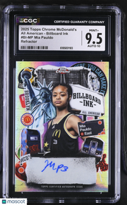 2025 Topps Chrome Mcdonald's Mia Pauldo Refractor Billboard Ink #BI-MP CGC 9.5
