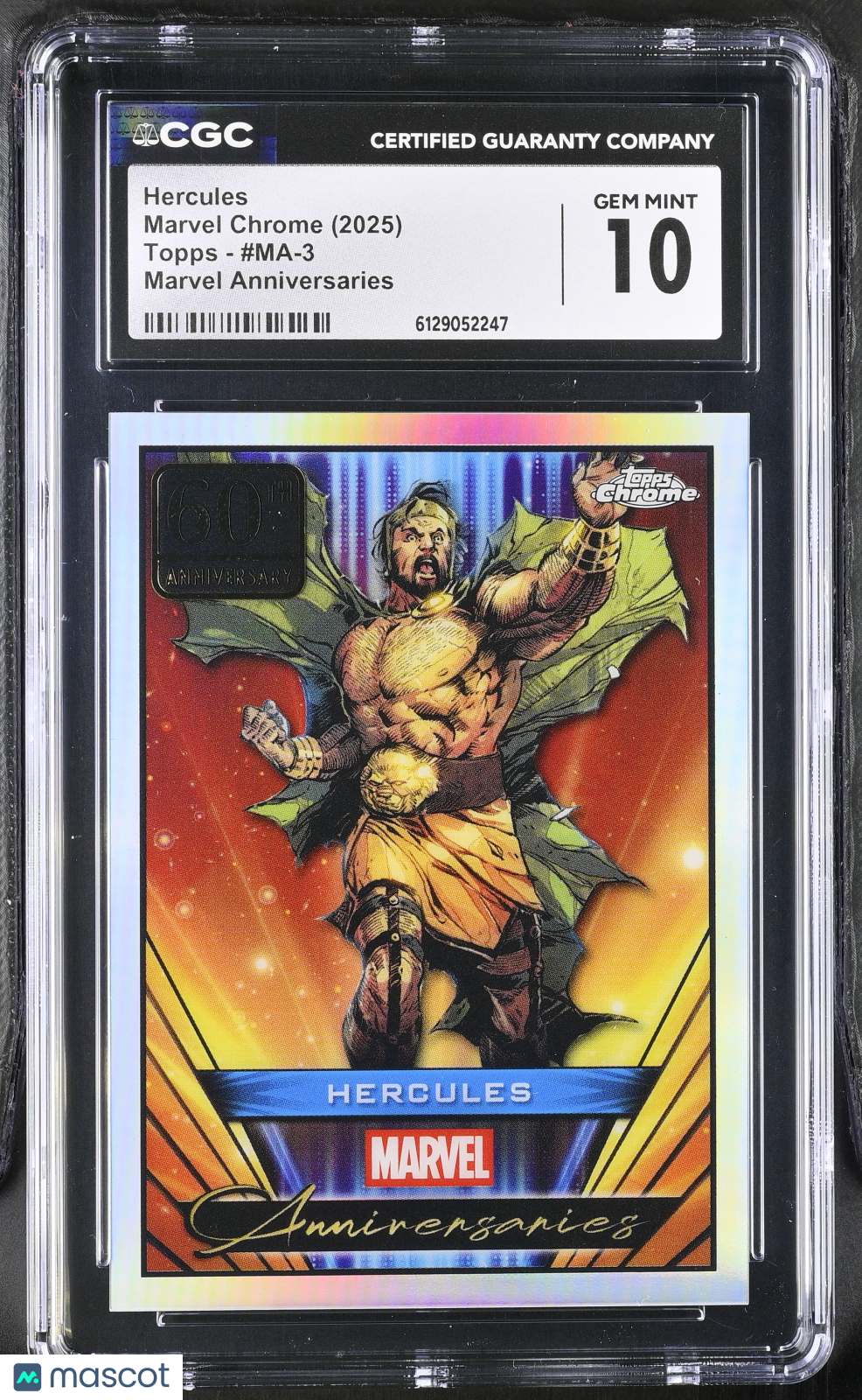 2025 Marvel Chrome Hercules #MA-3 Marvel Anniversaries CGC 10