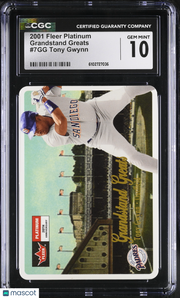 2001 Fleer Platinum Tony Gwynn Grandstand Greats #7GG CGC 10 San Diego Padres