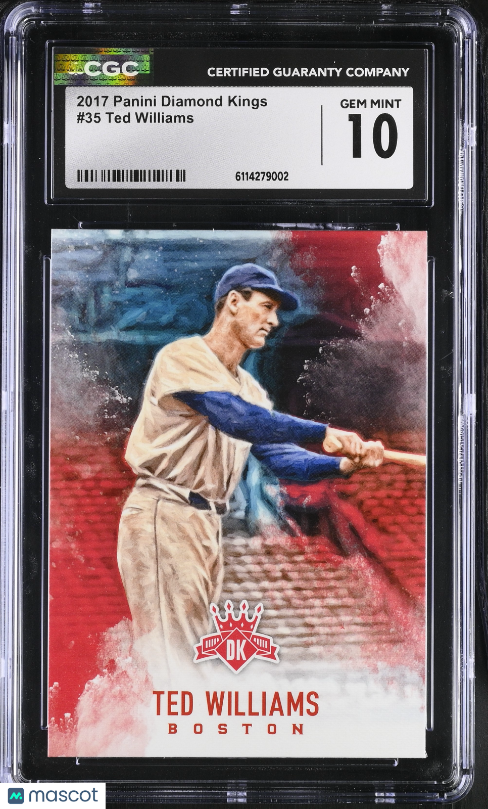 2017 Panini Diamond Kings Ted Williams #35 CGC 10 Boston Red Sox
