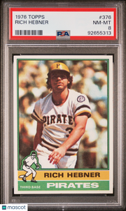 1976 Topps Rich Hebner #376 PSA 8