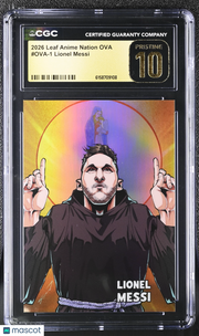 2026 Leaf Anime Nation Ova Lionel Messi #OVA-1 CGC 10 Pristine