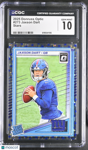 2025 Donruss Optic Jaxson Dart Stars Rookie #273 CGC 10 New York Giants