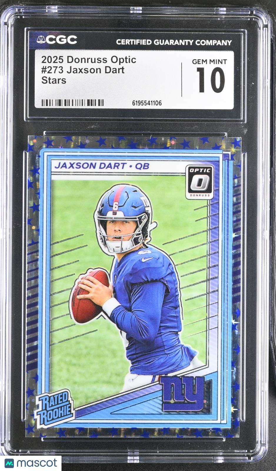 2025 Donruss Optic Jaxson Dart Stars Rookie #273 CGC 10 New York Giants