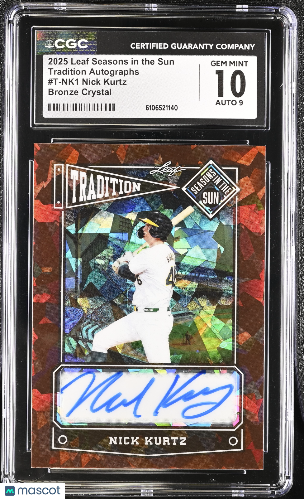2025 Leaf Seasons In The Sun Nick Kurtz Bronze /30 Rookie Tradition Auto CGC 10