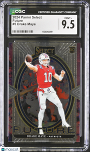 2024 Panini Select Drake Maye Rookie Future #5 CGC 9.5 New England Patriots