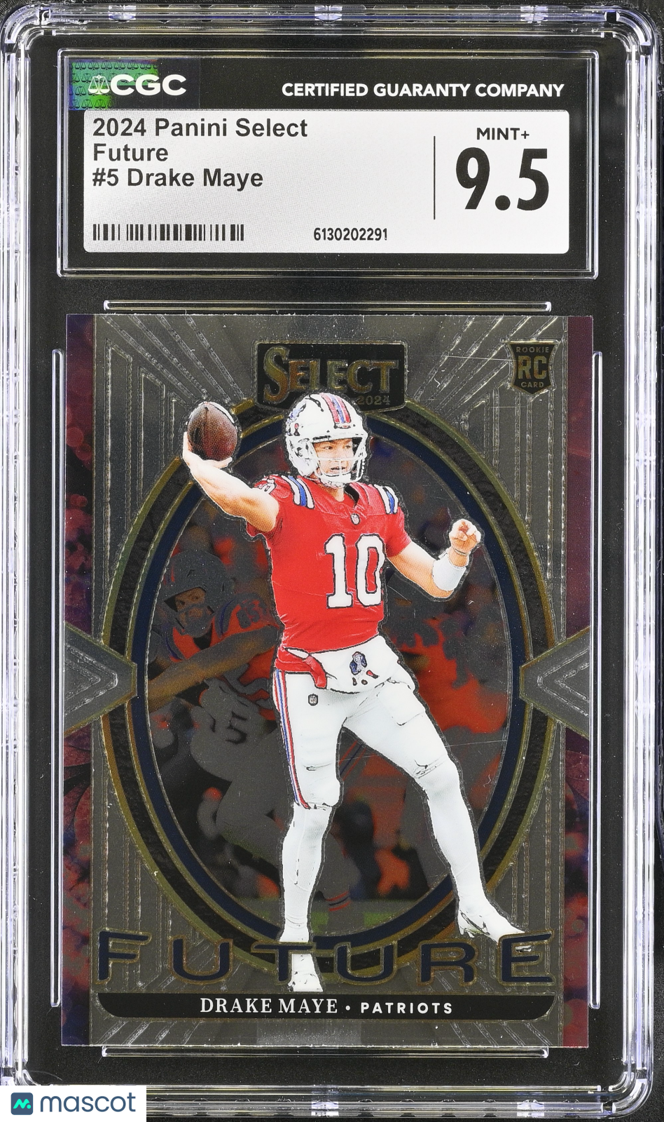 2024 Panini Select Drake Maye Rookie Future #5 CGC 9.5 New England Patriots