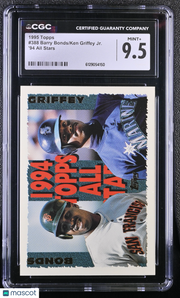 1995 Topps Barry Bonds/Ken Griffey Jr. '94 All Stars #388 CGC 9.5