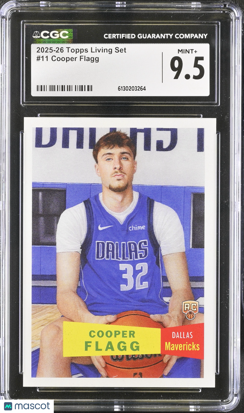 2025-26 Topps Living Set Cooper Flagg Rookie #11 CGC 9.5 Dallas Mavericks