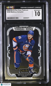 2025-26 O-Pee-Chee Platinum Matthew Schaefer Rookie #268 CGC 10 Islanders