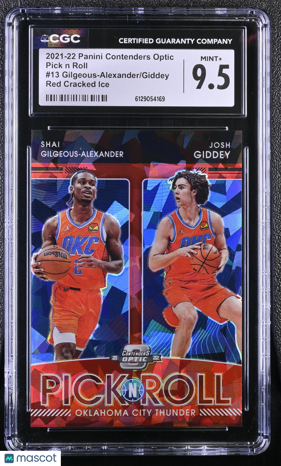 2021-22 Contenders Optic Gilgeous-Alexander Giddey Red Ice Pick Roll #13 CGC 9.5