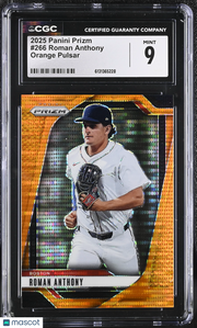 2025 Panini Prizm Roman Anthony #266 Orange Pulsar CGC 9