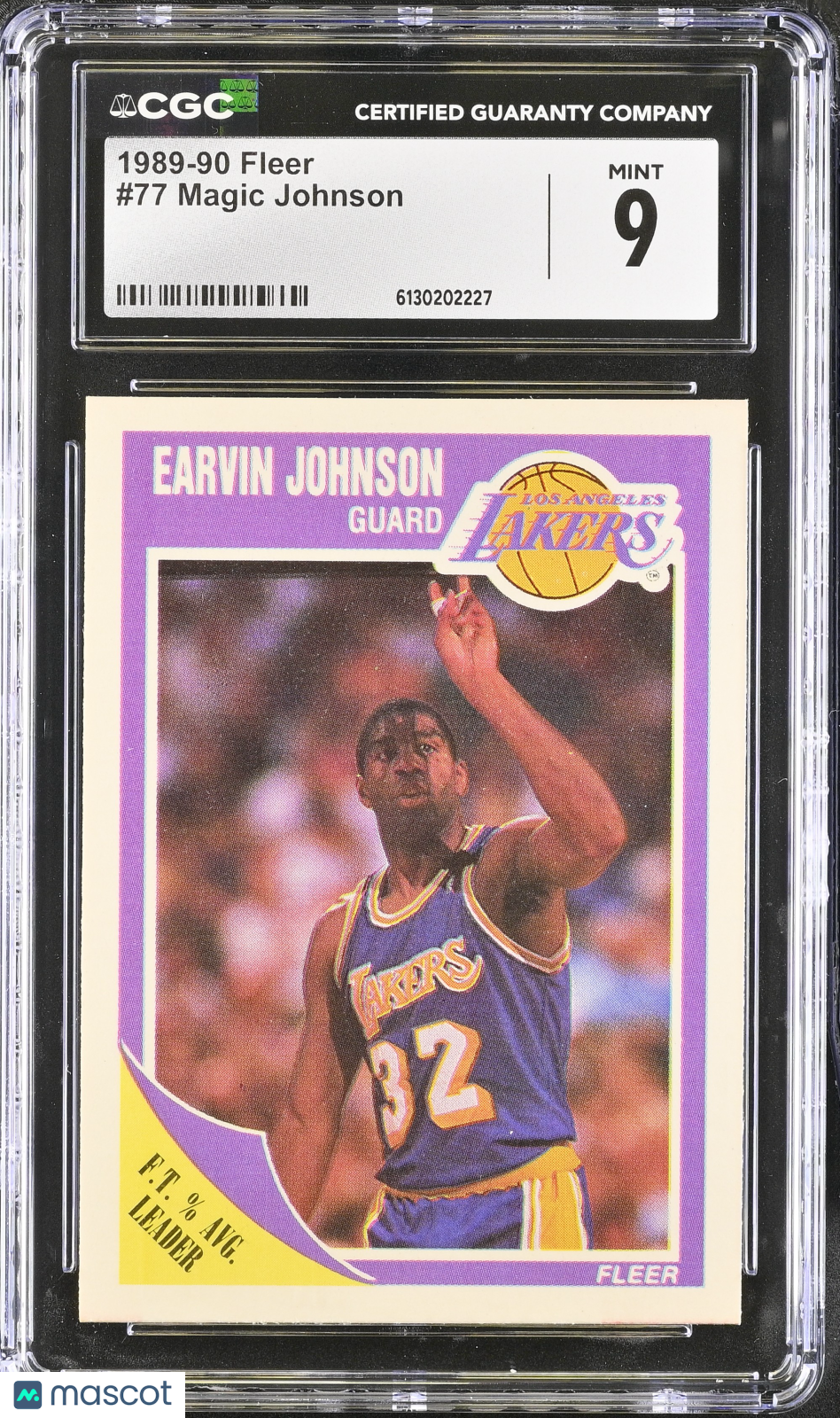 1989-90 Fleer Magic Johnson #77 CGC 9 Los Angeles Lakers