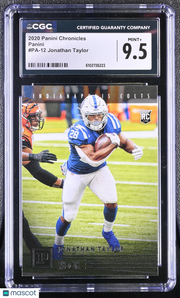 2020 Panini Chronicles Jonathan Taylor Rookie Panini #PA-12 CGC 9.5 Colts