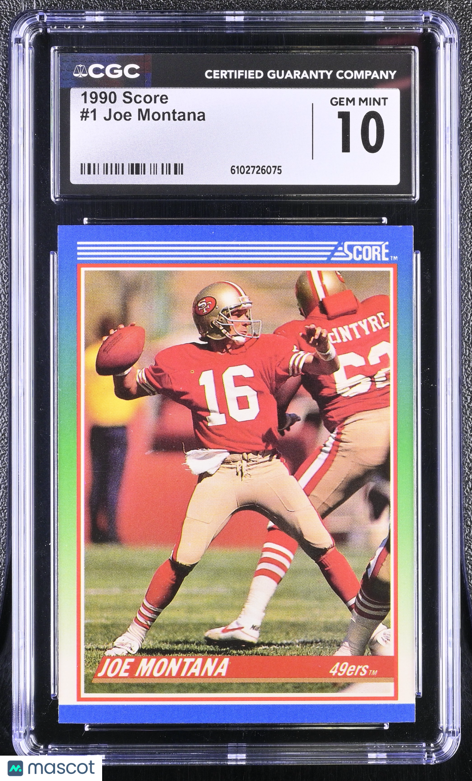 1990 Score Joe Montana #1 CGC 10 San Francisco 49ers