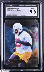 1995 Fleer Metal Warren Sapp Rookie #191 CGC 9.5 Tampa Bay Buccaneers