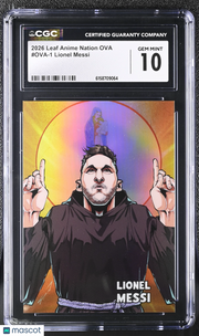 2026 Leaf Anime Nation Ova Lionel Messi #OVA-1 CGC 10