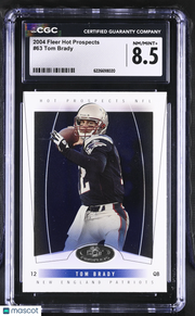 2004 Fleer Hot Prospects Tom Brady #63 CGC 8.5 New England Patriots