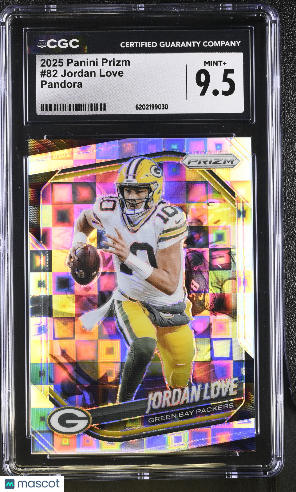 2025 Panini Prizm Jordan Love Pandora /400 #82 CGC 9.5 Green Bay Packers