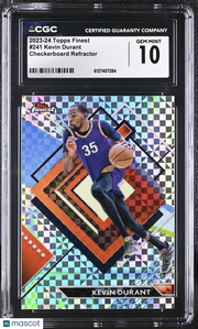 2023-24 Topps Finest Kevin Durant Checkerboard Refractor #241 CGC 10 Suns