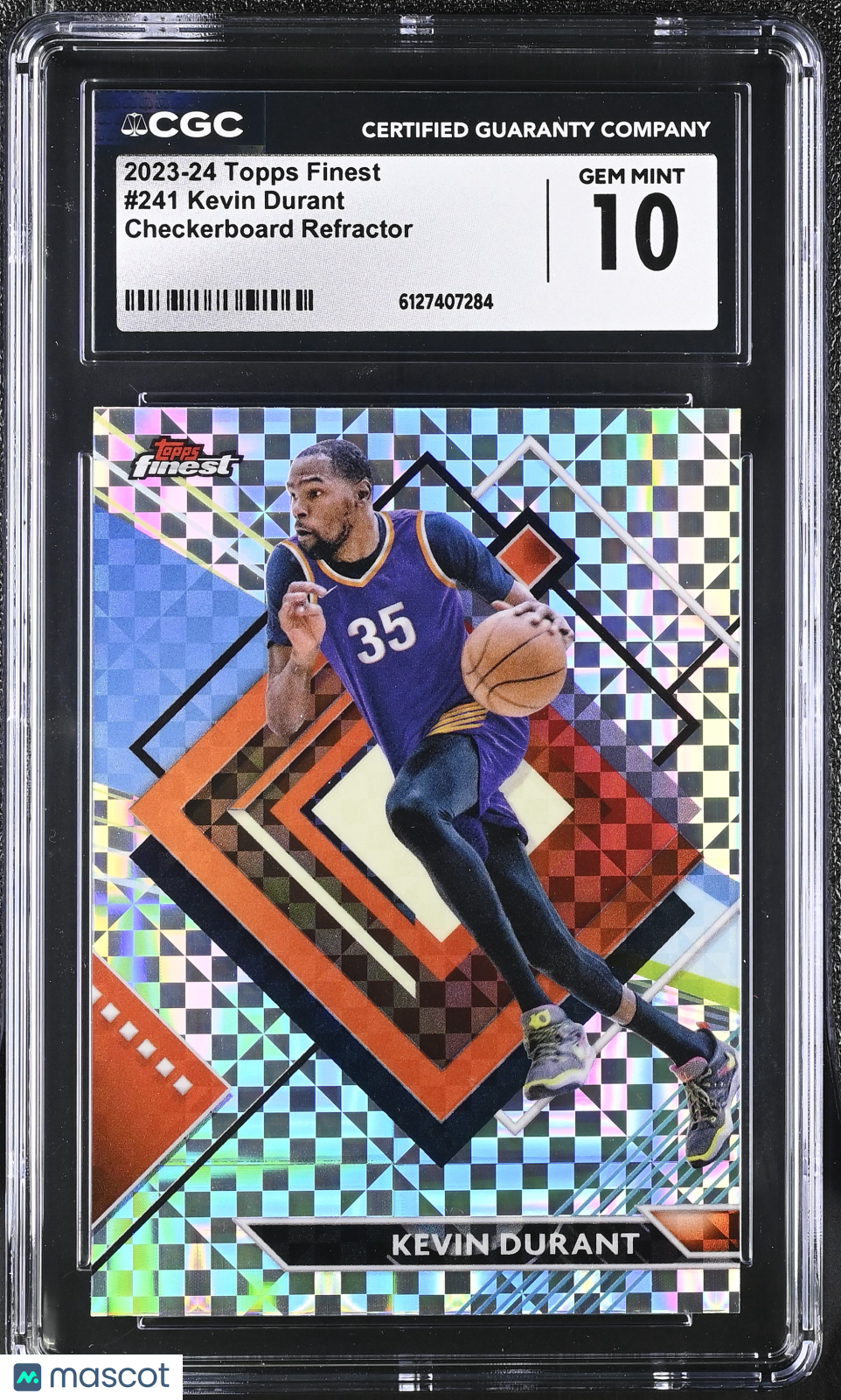 2023-24 Topps Finest Kevin Durant Checkerboard Refractor #241 CGC 10 Suns