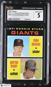 1971 Topps '71 Giants Rookie Stars #276 Mike Davison/George Foster CGC 5