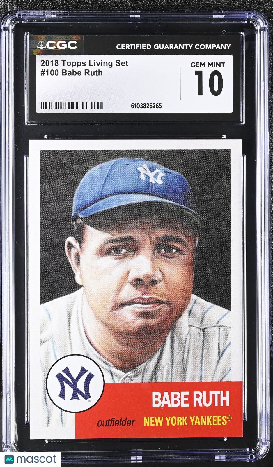 2018 Topps Living Set Babe Ruth #100 CGC 10 New York Yankees