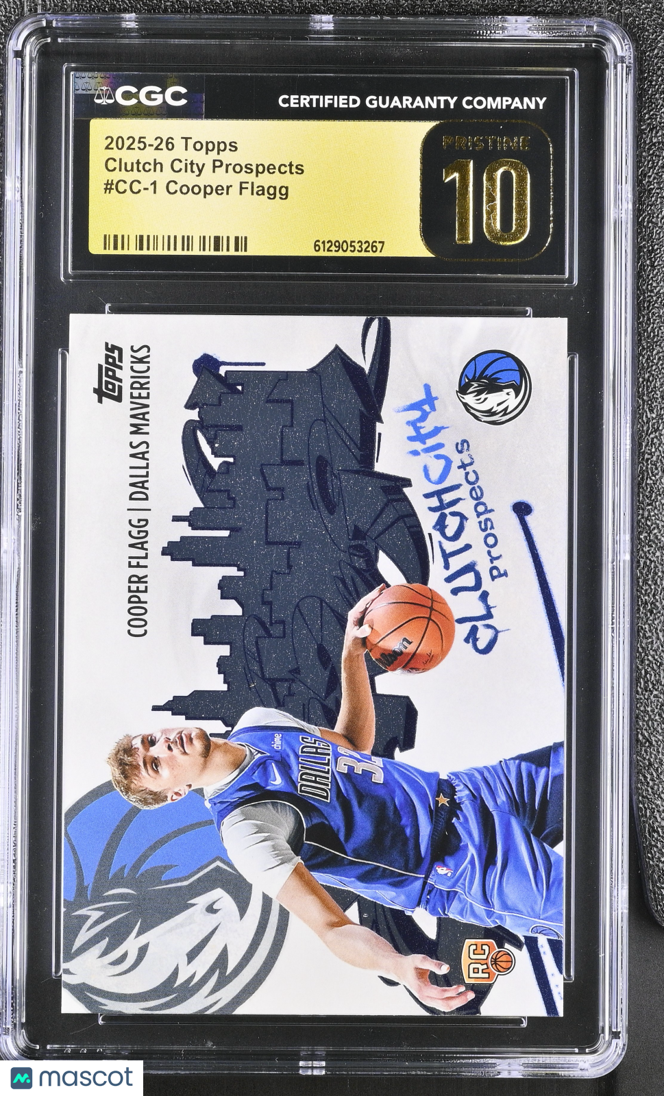 2025-26 Topps Cooper Flagg Rookie Clutch City Prospects #CC-1 CGC 10 Pristine