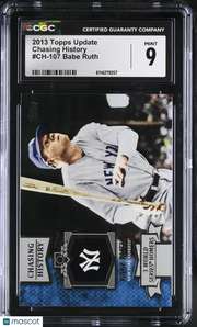 2013 Topps Update Babe Ruth #CH-107 Chasing History CGC 9
