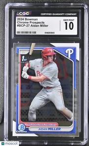 2024 Bowman Aidan Miller Chrome Prospects #BCP-27 CGC 10